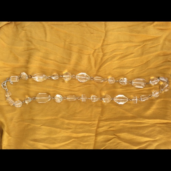 Gorgeous Vtg Talbots Glass/ Silver Statement Long Necklace/Belt - Picture 14 of 15